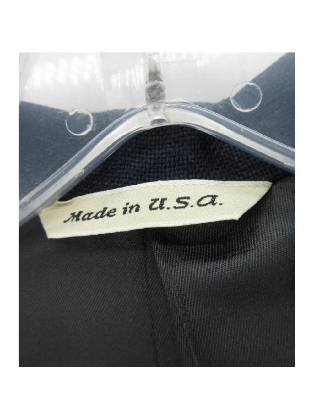 VINTAGE Eddie Bauer Sport Coat 44 Tall Navy AKA Blazer Linen USA Made